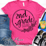 2nd grade squad SVG, back to school shirt SVG, last day of school cut file for cricut, silhouette, second grade SVG, 2nd grade teacher SVG. Custom school grade Vector for going into 2nd grade. New 2nd grader SVG DXF and PNG version also included. EPS by request. Cute and Unique sublimation file. From Amber Price Design