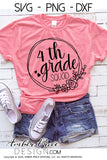 4th grade squad SVG, back to school shirt SVG, last day of school cut file for cricut, silhouette, fourth grade SVG, 4th grade teacher SVG. Custom school grade Vector for going into 4th grade. New 4th grader SVG DXF and PNG version also included. EPS by request. Cute and Unique sublimation file. From Amber Price Design