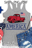 4th of July farm truck SVG USA America Red Farm Truck SVG PNG DXF, USA SVG, 4th of July SVGs, amber price design