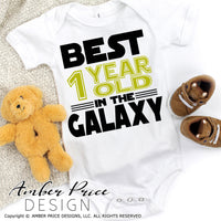 Best 1 year old in the galaxy SVG, Make your own Star wars birthday shirt for your 1st birthday with my unique Star Wars Birthday SVG cut file vector for cricut and silhouette cameo files. DXF and PNG sublimation file included. Cricut SVG Files for Cricut Project Ideas SVG Bundles Design Bundles | Amber Price Design