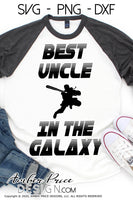 Best uncle in the galaxy SVG, Make your own Star wars uncle shirt for your father's day gift for him with my unique jedi Star Wars SVG cut file vector for cricut and silhouette cameo files. DXF and PNG sublimation file included. Cricut SVG Files for Cricut Project Ideas SVG Bundles Design Bundles | Amber Price Design