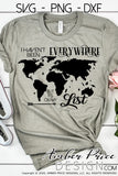I haven't been everywhere but It's on my list SVG PNG DXF, Continents SVG, Travel SVGs, amber price design, cricut cut file