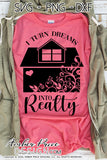 I turn dreams into realty svg Female Realtor Svg Floral Real Estate Agent cut file design for cricut