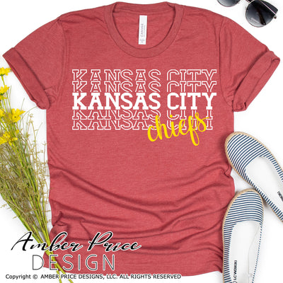 Kansas City Chiefs SVG, Stacked SVG Kansas City SVG, Chiefs Football SVG, KC SVG Chiefs kingdom svg echo SVG files, DIY Football shirt SVG, Mahomes SVG, Kelce SVG, Cricut SVG Silhouette SVG SVG Files for Cricut, Cricut Projects Cricut Project Ideas Simply Crafty SVG Bundles Design Bundles Vectors | Amber Price Design