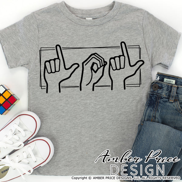 LOL Sign Language svg, LOL SVG, Funny ASL svgs, American Sign language svg, hearing impaired svg, deaf svg, cute kid adult SVG hearing impaired shirt design cut file layered vector png dxf svg Cricut silhouette craft
