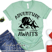 adventure awaits svg png dxf mountains clipart