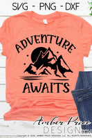 Adventure awaits svg png dxf mountain design clipart