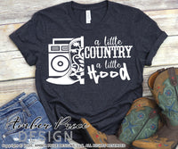 A little country a little hood SVG, country western SVG, PNG, DXF, country and rap svg, hip hop mom svg, design, clipart, vector file, design cut file, silhouette, cricut