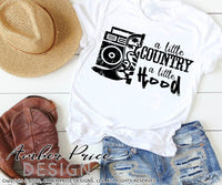 A little country a little hood SVG, country western SVG, PNG, DXF, country and rap svg, hip hop mom svg, design, clipart, vector file, design cut file, silhouette, cricut