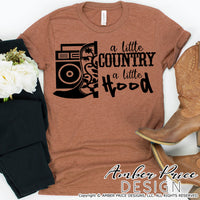 A little country a little hood SVG, country western SVG, PNG, DXF, country and rap svg, hip hop mom svg, design, clipart, vector file, design cut file. Cute and Unique sublimation file. Cricut SVG Silhouette SVG Files for Cricut Project Ideas Simply Crafty SVG Bundles Design Bundles, Vectors | Amber Price Design