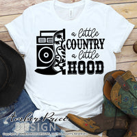 A little country a little hood SVG, country western SVG, PNG, DXF, country and rap svg, hip hop mom svg clipart. Custom Vector. DXF and PNG version also included. EPS by request. Cute and Unique sublimation file. Cricut SVG Silhouette SVG Files Cricut Project Ideas Simply Crafty SVG Design Bundles | Amber Price Design