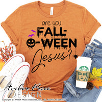 Are you falloween Jesus SVG, Christian Halloween SVG cut file for cricut, silhouette, Are you following Jesus SVG, Sublimation PNG. Custom Halloween Shirt Vector for Fall and Autumn. Women's Fall Halloween shirt DXF and PNG version also included. EPS by request. Cute and Unique sublimation file. From Amber Price Design are you following jesus