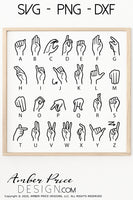 Sign Language alphabet SVG, PNG, DXF, ASL alphabet svg, American Sign Language SVG, clipart, kid, adult, hearing impaired svg, DIY shirt design, cut file, layered vector, for Cricut silhouette crafters crafting craft