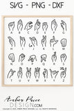 Sign Language alphabet SVG, PNG, DXF, ASL alphabet svg, American Sign Language SVG, clipart, kid, adult, hearing impaired svg, DIY shirt design, cut file, layered vector, for Cricut silhouette crafters crafting craft