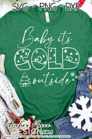 Baby it's COLD outside SVG, cute Christmas svg, snowflake svg, snowy winter shirt svg craft, christmas ornament SVGs winter home decor stencil svg DIY Cricut and silhouette projects vector files, for home decor. SVG Silhouette SVG SVG Files for Cricut Project Ideas Simply Crafty SVG Bundles Vector | Amber Price Design 