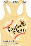 Baseball Mom SVG, Baseball Mom Heart SVG, PNG, DXF, baseball svg, shirt design, cut file, for cricut craft, silhouette, amber price design