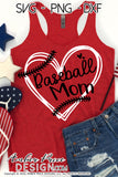 Baseball Mom SVG, Baseball Mom Heart SVG, PNG, DXF, baseball svg, shirt design, cut file, for cricut craft, silhouette, amber price design