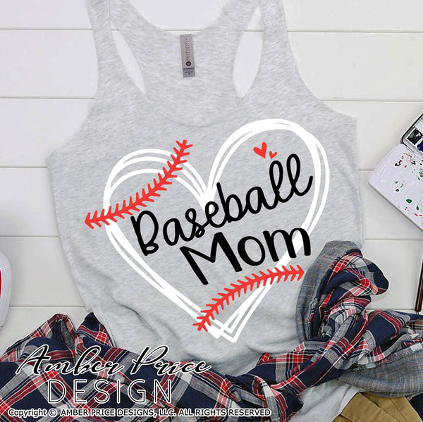 Baseball Mom SVG Baseball heart SVG PNG DXF – AmberPriceDesign