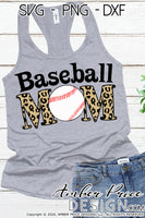 Baseball Mom Leopard Print SVG PNG DXF
