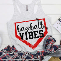 Baseball Vibes SVG PNG DXF Baseball mom shirt design Game day svg