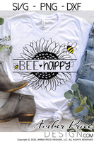 Bee happy SVG Be Happy Sunflower svg bumble Bee SVGs be happy SVG inspirational quote shirt mug tumbler design Cricut silhouette cameo cut file cute vegan svgs