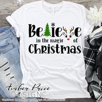 Believe in the magic of Christmas SVG, reindeer cut file for cricut, silhouette Winter SVG, winter Home Decor SVG. DXF and PNG version also included. Cute and Unique sublimation file. Silhouette Files for Cricut, Cricut Projects Cricut Project Ideas Simply Crafty SVG Bundles Design Bundles, Vectors | Amber Price Design