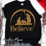 Believe | Christmas nativity SVG PNG DXF