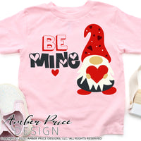 Be Mine SVG valentine's day Gnome SVG, Cute Valentine's Day svg, v-day gnome svgs, striped heart shirt svg for school valentine's day shirt craft, DIY Cricut svg silhouette projects vector files for home decor. SVG Silhouette SVG Files for Cricut Project Ideas Simply Crafty SVG Bundles Vector | Amber Price Design 