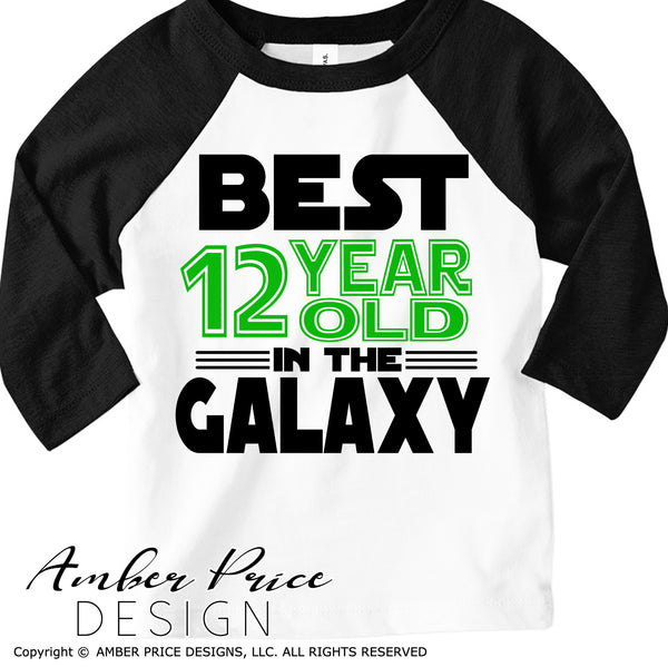 Best 12 year old in the galaxy SVG, Make your own Star wars birthday shirt for your 12th birthday with my unique Star Wars Birthday SVG cut file vector for cricut and silhouette cameo files. DXF and PNG sublimation file included. Cricut SVG Files for Cricut Project Ideas SVG Bundles Design Bundles | Amber Price Design