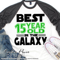 Best 15 year old in the galaxy SVG, Make your own Star wars birthday shirt for your 15th birthday with my unique Star Wars Birthday SVG cut file vector for cricut and silhouette cameo files. DXF and PNG sublimation file included. Cricut SVG Files for Cricut Project Ideas SVG Bundles Design Bundles | Amber Price Design