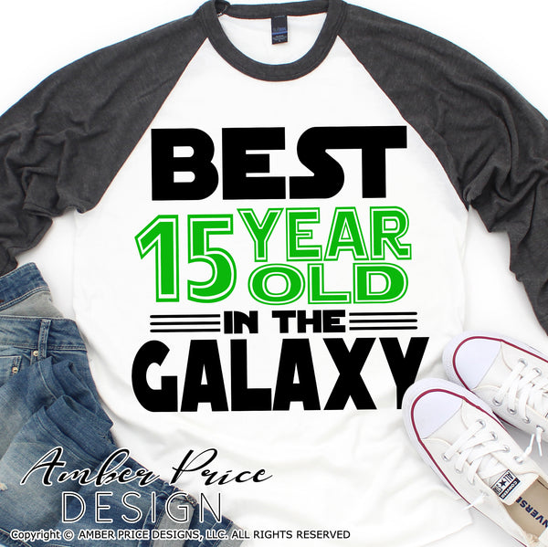 Best 15 year old in the galaxy SVG, Make your own Star wars birthday shirt for your 15th birthday with my unique Star Wars Birthday SVG cut file vector for cricut and silhouette cameo files. DXF and PNG sublimation file included. Cricut SVG Files for Cricut Project Ideas SVG Bundles Design Bundles | Amber Price Design