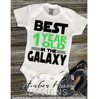 Best 1 year old in the galaxy SVG, Make your own Star wars birthday shirt for your 1st birthday with my unique Star Wars Birthday SVG cut file vector for cricut and silhouette cameo files. DXF and PNG sublimation file included. Cricut SVG Files for Cricut Project Ideas SVG Bundles Design Bundles | Amber Price Design