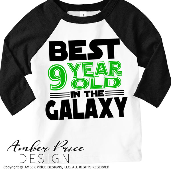 Best 9 year old in the galaxy SVG, Make your own Star wars birthday shirt for your 9th birthday with my unique Star Wars Birthday SVG cut file vector for cricut and silhouette cameo files. DXF and PNG sublimation file included. Cricut SVG Files for Cricut Project Ideas SVG Bundles Design Bundles | Amber Price Design
