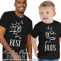Best buds SVG, Fist bump svg, matching father son svg, best friends svg, png, dxf, cricut cut files, cool bff svgs