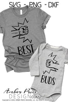 Best buds SVG, Fist bump svg, matching father son svg, best friends svg, png, dxf, cricut cut files, cool bff svgs