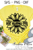 Best Grandma Ever Retro Sunflower SVG PNG DXF Boho design
