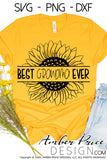 Best grandma ever sunflower svg png dxf