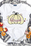 Blessed SVG, Super cute Pumpkins SVG, Pumpkin SVG, Fall SVG, for DIY October SVG cut file for cricut, silhouette, DXF and PNG also included. EPS by request. Cute and Unique sublimation file. Cricut SVG Silhouette Files for Cricut Project Ideas, Simply Crafty SVG Bundles Design Bundles, Vectors | Amber Price Design