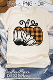 Sunflower Pumpkin SVG, Pumpkin Patch SVG, Plaid pumpkin clipart Fall SVG, DIY women's Fall t-shirt SVG, October SVG cut file for cricut, silhouette DXF & PNG also. Cute Unique sublimation file. Cricut SVG Silhouette Files for Cricut Project Ideas, Simply Crafty SVG Bundles Design Bundles, Vectors | Amber Price Design