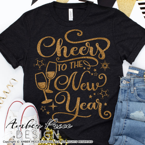 Cheers to the New Year SVG, New Years Eve SVG PNG DXF.  NYE shirt SVGs, DIY New years eve party Shirts cut file for cricut,  NYE 2022 silhouette Winter new year t-shirt design. Unique sublimation print file. Silhouette Files for Cricut Project Ideas Simply Crafty SVG Bundles Design Bundles, Vectors | Amber Price Design