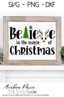 Believe in the magic of Christmas SVG, reindeer cut file for cricut, silhouette Winter SVG, winter Home Decor SVG. DXF and PNG version also included. Cute and Unique sublimation file. Silhouette Files for Cricut, Cricut Projects Cricut Project Ideas Simply Crafty SVG Bundles Design Bundles, Vectors | Amber Price Design