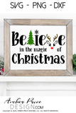 Believe in the magic of Christmas SVG, reindeer cut file for cricut, silhouette Winter SVG, winter Home Decor SVG. DXF and PNG version also included. Cute and Unique sublimation file. Silhouette Files for Cricut, Cricut Projects Cricut Project Ideas Simply Crafty SVG Bundles Design Bundles, Vectors | Amber Price Design
