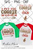 Couple's Christmas Maternity SVGs, There's a little cookie in this oven SVG, I put the cookie in her oven SVG, His & Hers Christmas Pregnancy reveal Maternity shirt svgs! Announce you're expecting twins shirt design for winter! Pregnancy Announcement SVG is PERFECT for your pregnancy craft PNG DXF Amber Price Design
