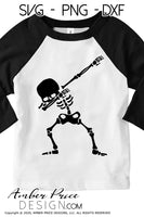 Kid's Halloween SVG, Dabbing skeleton SVG, Boy's Halloween SVG cut file for cricut, silhouette, Funny Halloween shirt SVG, PNG and DXF. Halloween Shirt Vector for Fall and Autumn. Kid's Fall Halloween shirt DXF PNG version also included. EPS by request. Cute and Unique sublimation PNG file. From Amber Price Design