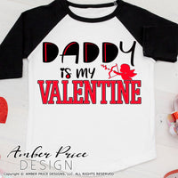 Daddy is my Valentine SVG Cute Kid's Valentine's Day SVG PNG & DXF Valentine's day svg, Girl's valentine's day SVG, Valentine's Day shirt svg cut file free svg, shirt svg silhouette projects vector files for home decor. Silhouette SVG Files for Cricut Project Ideas Simply Crafty SVG Bundles Vector | Amber Price Design 
