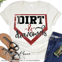 Dirt and diamonds SVG, Baseball SVG, PNG, DXF diy baseball shirt design