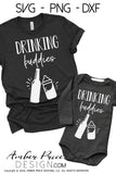 drinking buddies svg png dxf father son svg, baby bottle beer bottle svg, pong dxf, cut file design for cricut