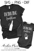 drinking buddies svg png dxf father son svg, baby bottle beer bottle svg, pong dxf, cut file design for cricut