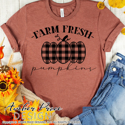 Farm Fresh Pumpkins SVG, Super cute women's Fall SVG, for DIY shirt, October SVG cut file for cricut, silhouette, DXF and PNG also included. EPS by request. Cute and Unique sublimation file. Cricut SVG Silhouette Files for Cricut Project Ideas, Simply Crafty SVG Bundles Design Bundles, Vectors | Amber Price Design