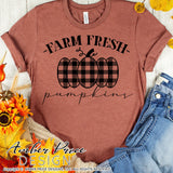 Farm Fresh Pumpkins SVG, Super cute women's Fall SVG, for DIY shirt, October SVG cut file for cricut, silhouette, DXF and PNG also included. EPS by request. Cute and Unique sublimation file. Cricut SVG Silhouette Files for Cricut Project Ideas, Simply Crafty SVG Bundles Design Bundles, Vectors | Amber Price Design